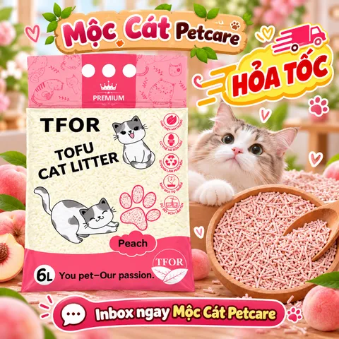CÁT ĐẬU NÀNH TFOR 6L/TÚI – KHỬ MÙI TỐT, ÍT BỤI, ÍT BẾT ĐÁY-5 HƯƠNG THƠM