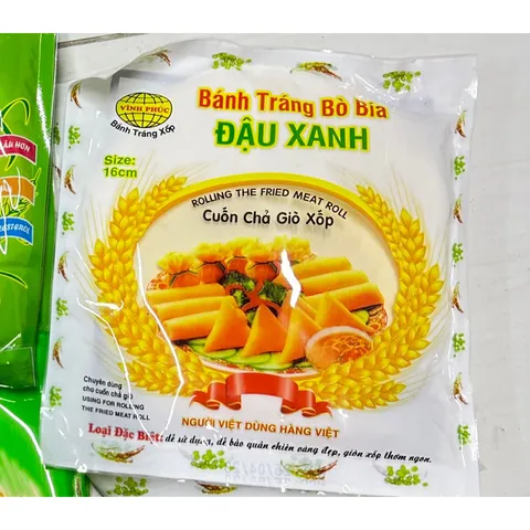 20 Gói bánh tráng bò bía đậu xanh cuốn nem - Vỏ bánh làm nem 896964