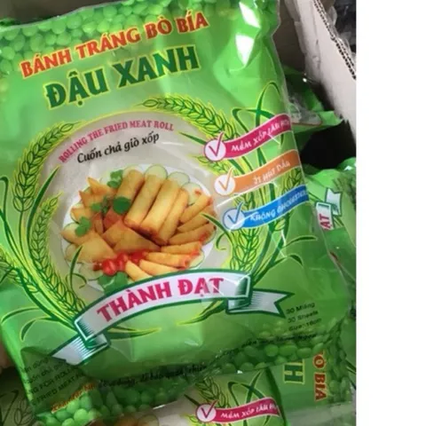 Combo 10 Gói gồm 300 lá Bánh tráng bò bía đậu xanh - Bánh đa nem cuốn chả giò giòn xốp