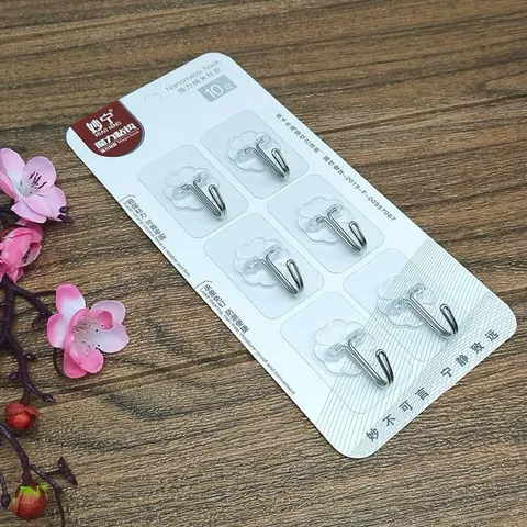 Vỉ 6 cái móc dán tường siêu dính - Móc treo 897040