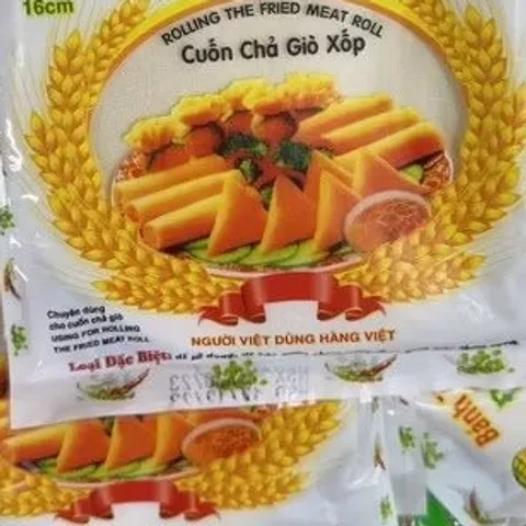 Combo 10 gói vỏ bánh tráng bò bía đậu xanh cuốn chả giò size 16cm