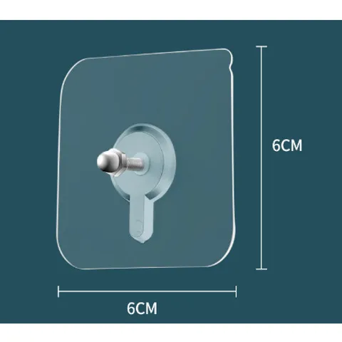 Combo 20 Móc Dán Treo Tường Trong Suốt Kích Thước 6 x 6 cm