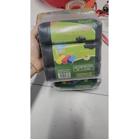 Túi Rác Tự Phân Hủy - Bao Rác Đen Kích Thước Lớn 55*65 cm