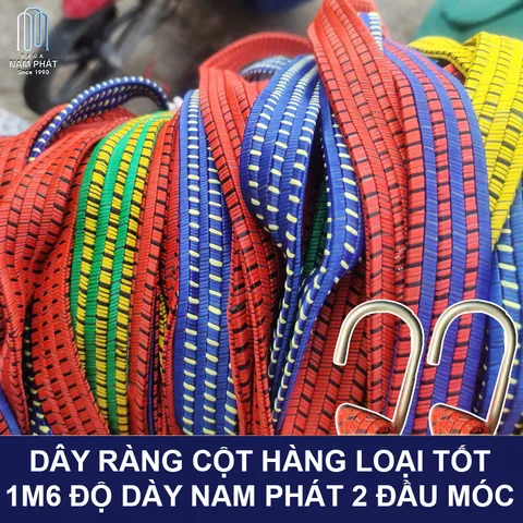 Dây Ràng Dẹp Dây Su Dẹp  Day Chun Chằn 1m6  Giây Thun Chằng Hàng Đây Gàng Giay Cột Hàng 2 Móc Loại Tốt Cực Dày