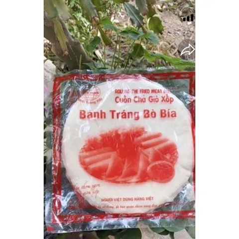 125 Lá bánh tráng bò bía cuốn chả giò xốp size 20cm - Bánh đa nem bò bía( 5 gói)