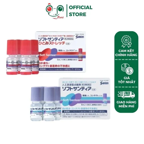 Nước nhỏ mắt nhân tạo Santen Soft Santear Nhật Bản giảm mỏi mắt, khô mắt