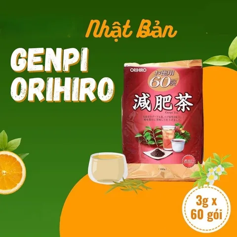 Trà Orihiro Genpi Tea hỗ trợ tiêu hóa Nhật Bản Túi 60 gói