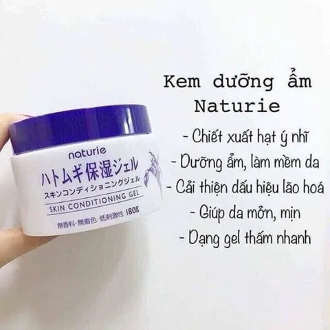 Kem Dưỡng Ẩm Ý Dĩ Naturie Hatomugi Nhật Bản 180G