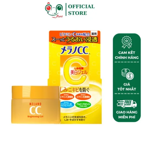 Kem dưỡng trắng da CC Melano Brightening Gel ngừa thâm chính hãng Nhật Bản 100g