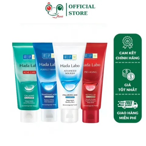 Sữa Rửa Mặt Hada Labo Advanced Nourish / Perfect White / Acne Care / Pro Anti Aging Cleanser 80g 897743