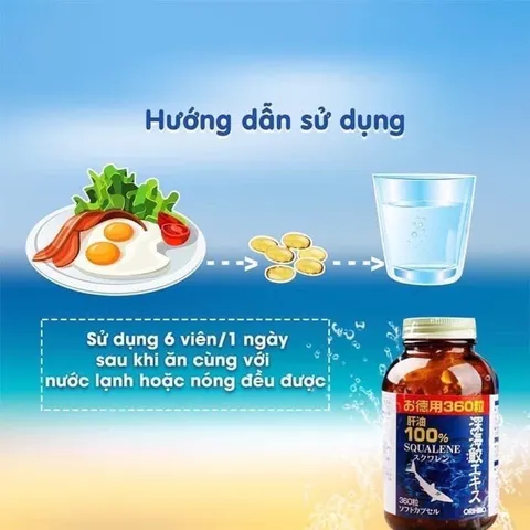 Viên uống sụn vi cá mập Orihiro Squalene Nhật Bản 360 Viên, 390 viên