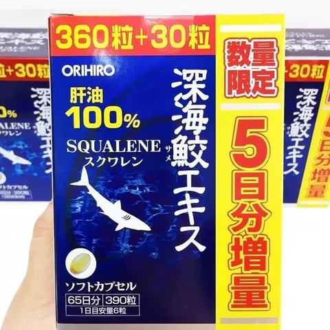 Viên uống sụn vi cá mập Orihiro Squalene Nhật Bản 360 Viên, 390 viên