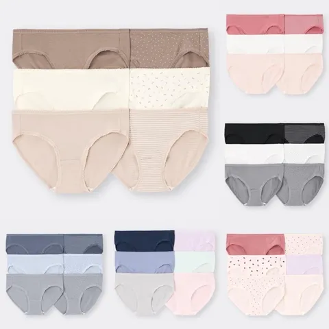 Quần chip Gu set 6 Nhật Bản siêu xinh co giãn thoải mái thấm hút nhanh