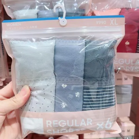 Quần chip Gu set 6 Nhật Bản siêu xinh co giãn thoải mái thấm hút nhanh