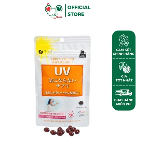 Viên uống chống nắng UV trắng da Fine Japan 30 viên/gói