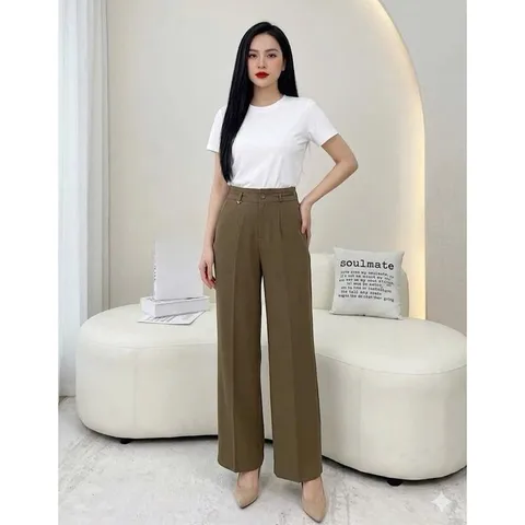 Quần công sở ống suông bản 93cm form vừa dễ mặc, kiểu dáng trẻ trung - May7254