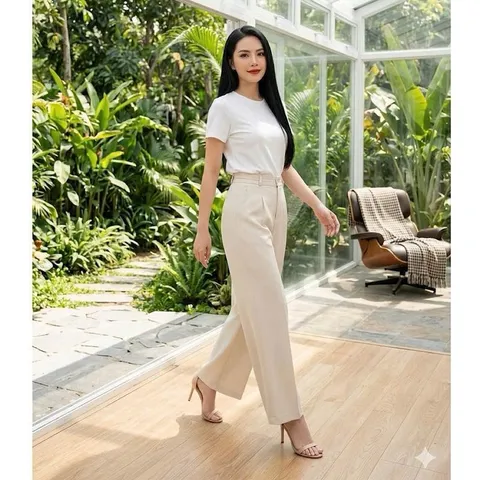 Quần công sở ống suông bản 93cm form vừa dễ mặc, kiểu dáng trẻ trung - May7254