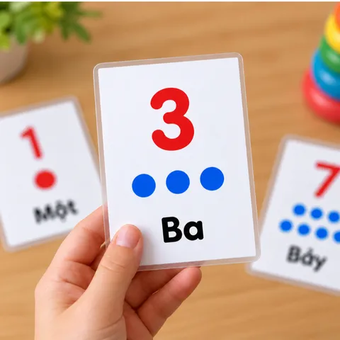 Thẻ Học Thông Minh Số Đếm 1-10 Cho Bé - Bộ 10 Thẻ Học Số Đếm Tiếng Việt - Thẻ Học Thông Minh Giúp Bé Nhận Biết Số (bs3)
