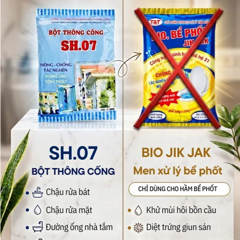 Men BIO Bể Phốt JIK JAK 200g – Xử Lý Hầm Cầu, Hỗ Trợ Khử Mùi, Phân Hủy Chất Hữu Cơ, Diệt Trứng Giun
