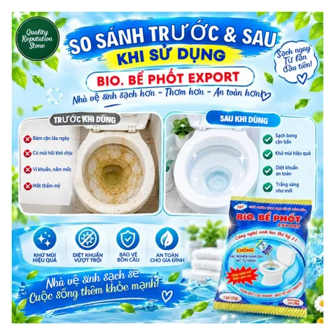Men Bio Bể Phốt Export 250g – Công Nghệ Thế Kỷ 21 Phân Hủy Chất Thải, Khử Mùi Hôi, Hạn Chế Tắc Nghẽn Hầm Cầu, Nhà Vệ Sin