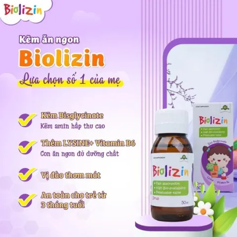 Kẽm hữu cơ Biolizin Aplicaps by clover 50ml 1 lọ