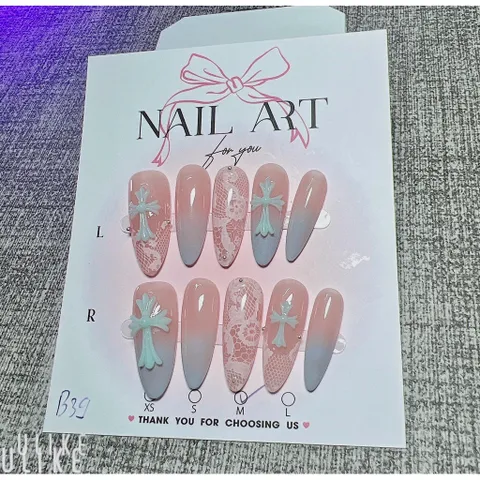 B39- nailbox thiết kế ren phối thánh giá siêu hot