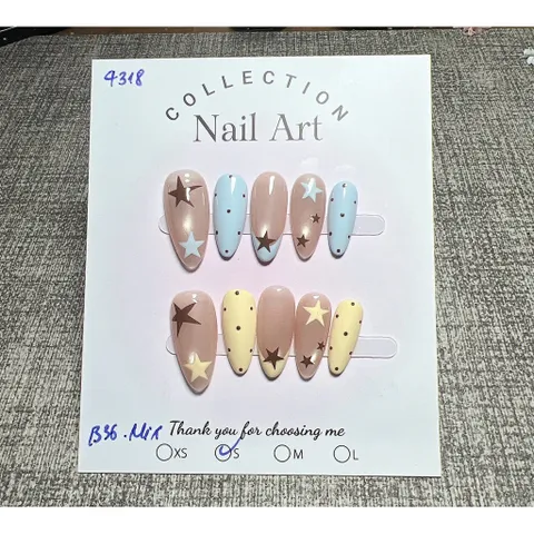 B36- nailbox thiết kế pastel ngôi sao hot 2026