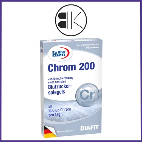 [CHÍNH HÃNG] Viên Uống Chrom 200 Hỗ Trợ Duy Trì Đường Huyết Ổn Định Đức (Hộp 60 Viên)