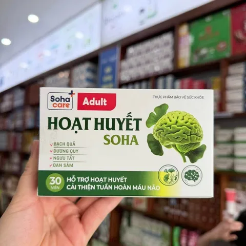 (Chính Hãng) Hoạt Huyết Soha hỗ trợ tiền đình, hoa mắt, chóng mặt, đau đầu hộp 30 viên