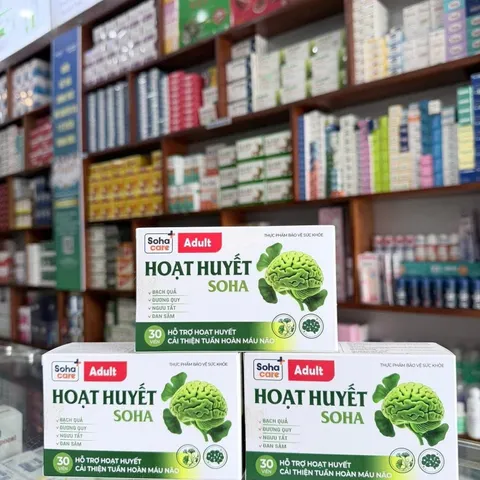 (Chính Hãng) Hoạt Huyết Soha hỗ trợ tiền đình, hoa mắt, chóng mặt, đau đầu hộp 30 viên