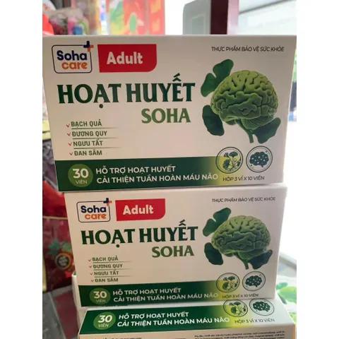 (Chính Hãng) Hoạt Huyết Soha hỗ trợ tiền đình, hoa mắt, chóng mặt, đau đầu hộp 30 viên