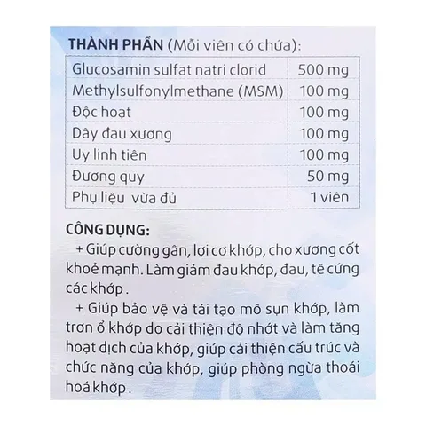 Viên dưỡng khớp LEOPASS HDPharma 90 viên bao phim hỗ trợ giảm triệu chứng viêm khớp