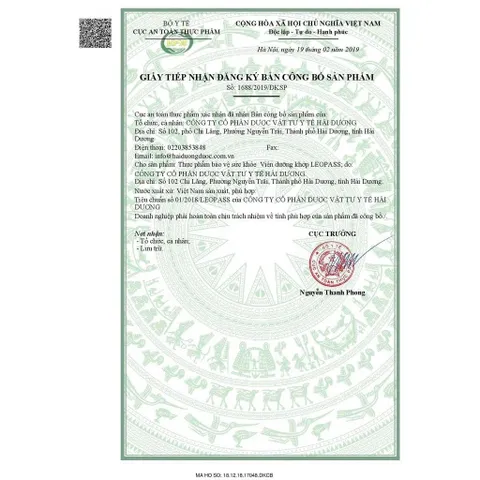 Viên dưỡng khớp LEOPASS HDPharma 90 viên bao phim hỗ trợ giảm triệu chứng viêm khớp