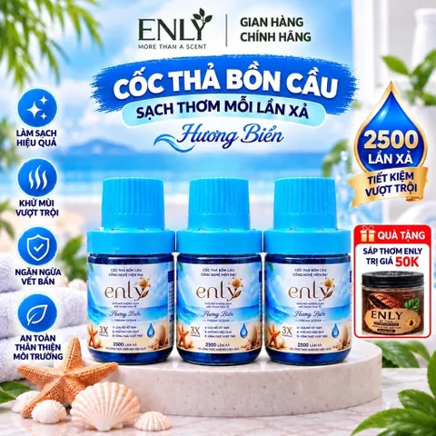 MUA 3 CỐC TẶNG 1 SÁP THƠM 50K - ENLY cốc thả bồn cầu tự động làm sạch, khử mùi, diệt khuẩn, giữ toilet luôn sạch