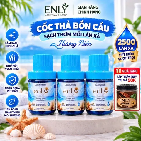 MUA 3 CỐC TẶNG 1 SÁP THƠM   50K - ENLY cốc thả bồn cầu thơm mát diệt khẩu bảo vệ sức khoẻ gia đình Tẩy Viên