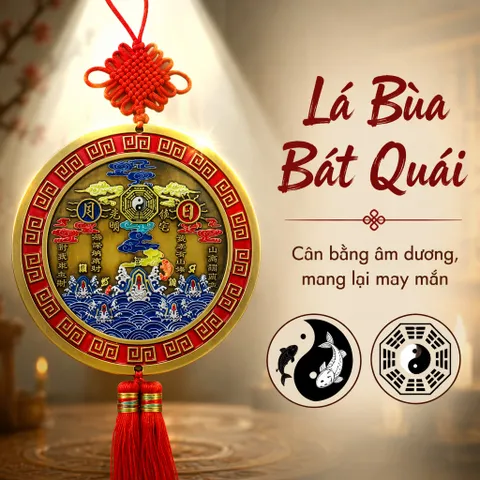 Tượng đồng tròn chạm nổi Trấn Sơn Hải Tứ Thần Thái Cự Bát Quái Treo Tường Phong Thủy Đúc Đặc Biệt Cho Nhà Mới Khai