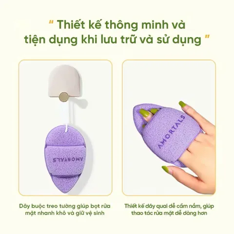 Sét 3  Bông mút rửa mặt bọt biển hình giọt nước làm sạch da mặt và rửa mặt chuyên sâu