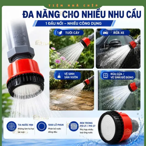 Đầu Sen Tắm Tăng Áp 1000 Lỗ Phun Tia Siêu Mịn Tiết Kiệm Nước