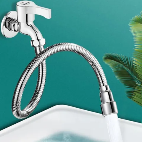 Dây nối vòi nước vạn năng, xoay 720 độ chất liệu inox 304 chống gỉ, chịu nhiệt sử dụng đa năng cho nhiều loại vòi