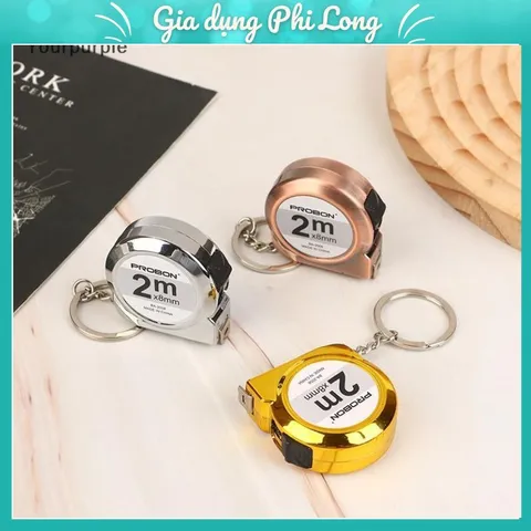 Thước Cuộn Mini Nhỏ Gọn  Di Động Thước Băng Di Động Móc Chìa Khóa Di Động 2 M Thước Băng Thép Gia Đình