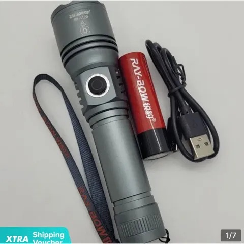 Đèn Pin Cầm Tay Mini Ray Bow -1120 Có Chế Độ Zoom Xa Gần , Chống Nước Khi Đi Mưa