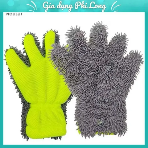 Găng Tay Rửa Xe Xỏ 5 Ngón San Hô Tạo Bọt Rửa Xe Ô Tô, Găng Tay Siêu Tạo Bọt, Chất Liệu Mềm Mịn Dễ Luồn Ngóc Ngách