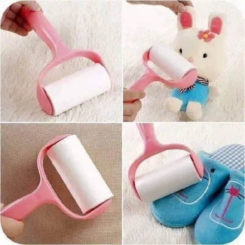 Cây Lăn Bụi Quần Áo Hồng Kèm 2 Lõi Giấy Thay Thế