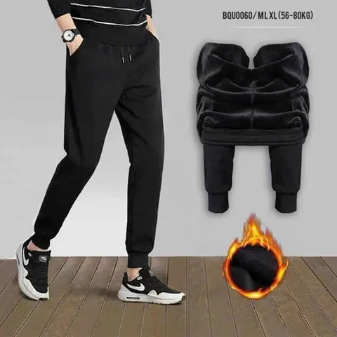 Quần nỉ lót lông nam siêu ấm chống chọi đại hàn dáng Jogger thể thao chất dày dặn co dãn tốt mã 801