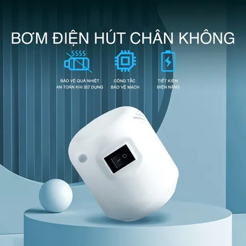 Bơm Điện Hút Chân Không Quần Áo Siêu Mạnh Dùng Động Cơ Bền Bỉ, Kích Thước Nhỏ Gọn, Thao Tác Đơn Giản Dễ Sử Dụng