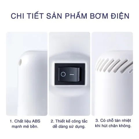Bơm Điện Hút Chân Không Quần Áo Siêu Mạnh Dùng Động Cơ Bền Bỉ, Kích Thước Nhỏ Gọn, Thao Tác Đơn Giản Dễ Sử Dụng