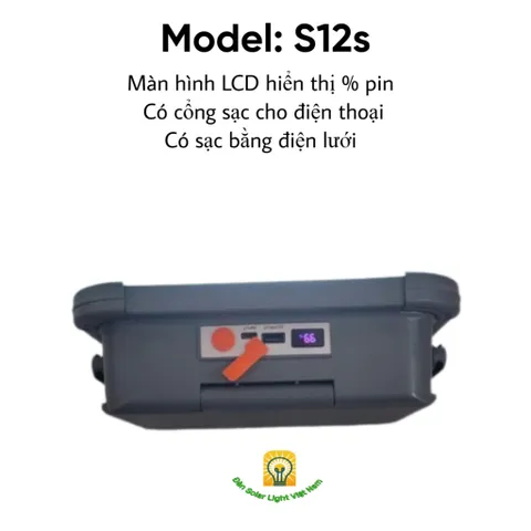 Đèn tích điện năng lượng mặt trời S12s 6 quả pin thay thế sạc dự phòng.