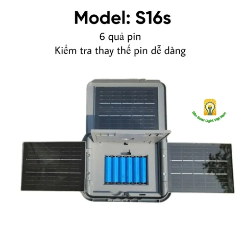 Đèn tích điện năng lượng mặt trời S12s 6 quả pin thay thế sạc dự phòng.