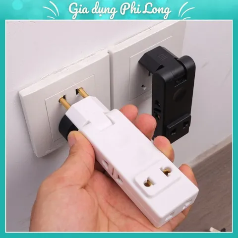 Ổ Cắm Tường Nối Dài EU 4 Trong 1, Ổ Cắm Điện 180 Độ Cắm Adapter Du Lịch Aadapter Di Động Điện Chuyển Đổi