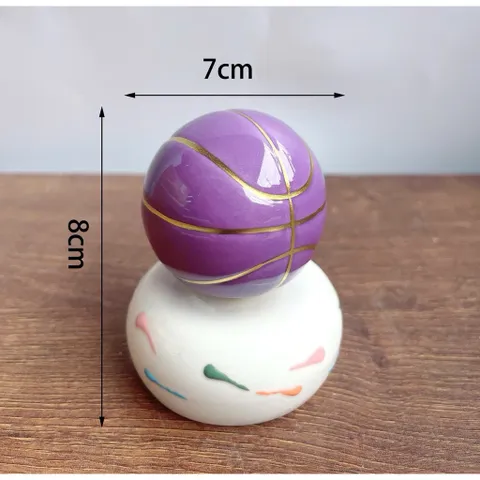 Tượng Gốm Trang Trí Hình Quả Bóng Đá, Bóng Rổ Decor Bàn Làm Việc, Kệ Tivi Phong Cách Thể Thao Dễ Thương